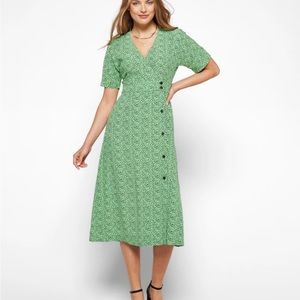 Whistles Ink Leopard Print Midi Dress NWT